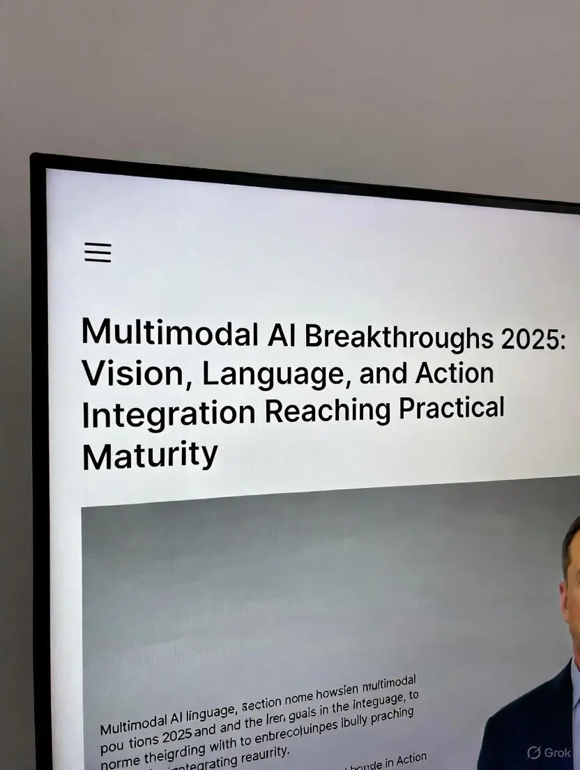 Multimodal AI Breakthroughs 2025: Vision, Language, and Action Integration Reaching Practical Maturity